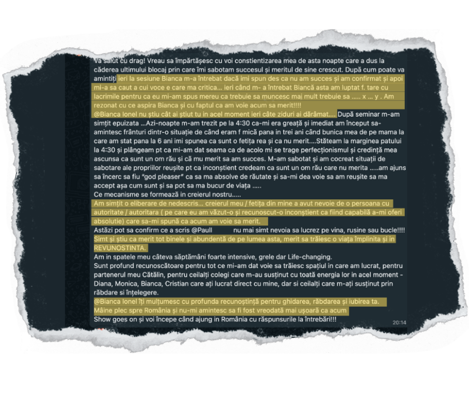 testimonial programe grup 1