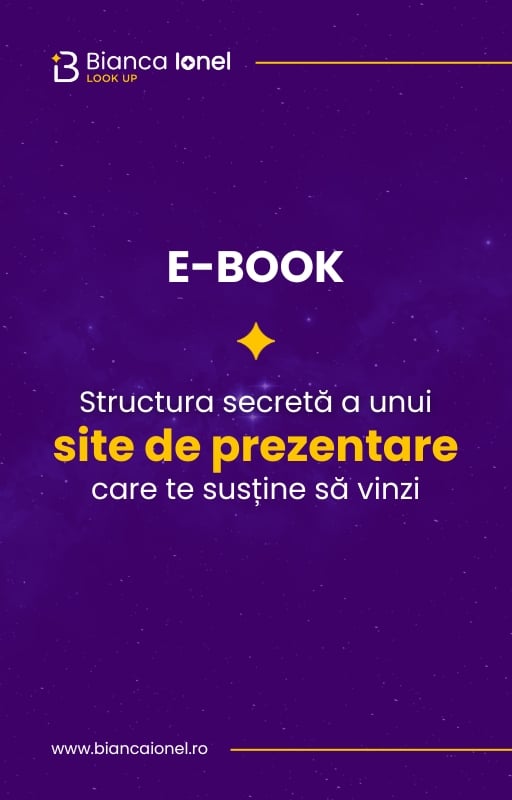 Structura unui site de prezentare care te sustine sa vinzi bianca ionel