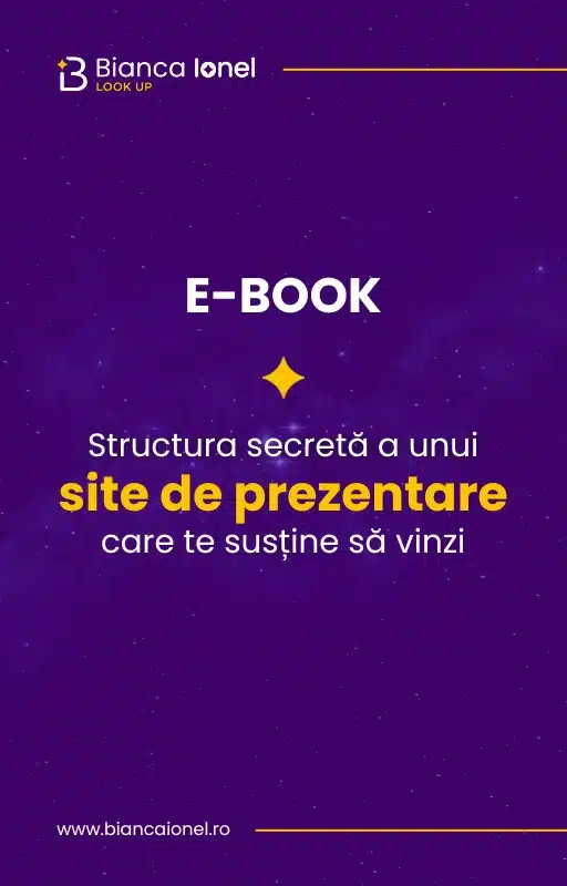 Structura unui site de prezentare care te sustine sa vinzi bianca ionel