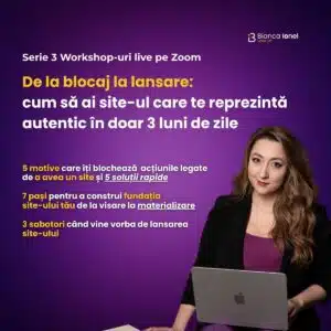 Serie 3 workshopuri live pe zoom bianca ionel