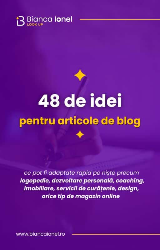 E-book – 48 de idei pentru articole de blog Bianca Ionel 24791