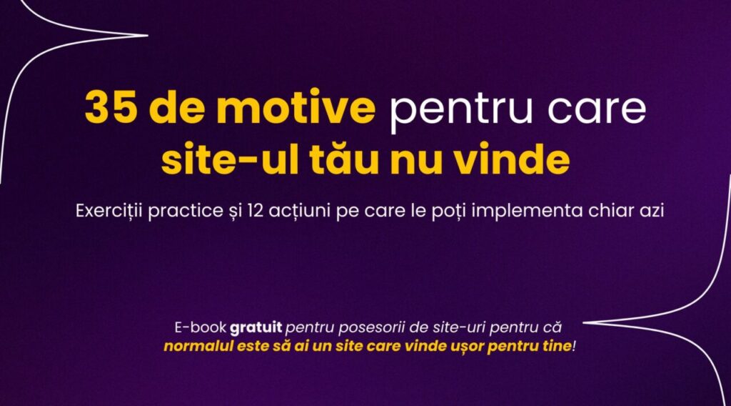 ebook site - 35 de motive pentru care site-ul tău nu vinde bianca ionel